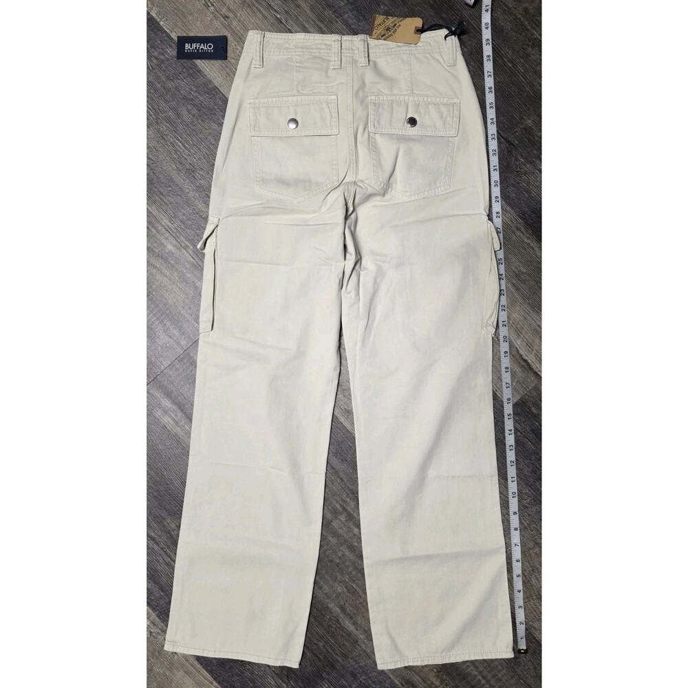 NWT Buffalo David Bitton Low Rise Straight Cargo Pants Turtledove Size 24 $119 - Picture 5 of 6